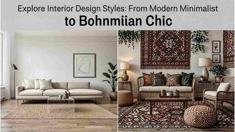 Explore Interior Design Styles: From Modern Minimalist to Bohemian Chic