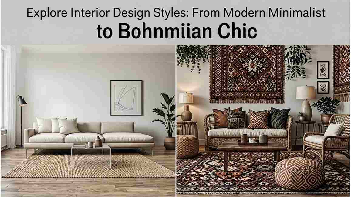 Explore Interior Design Styles: From Modern Minimalist to Bohemian Chic